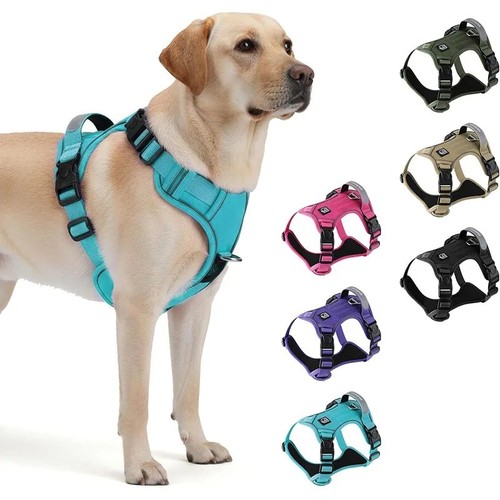 Pink tactical dog harness - tactical,